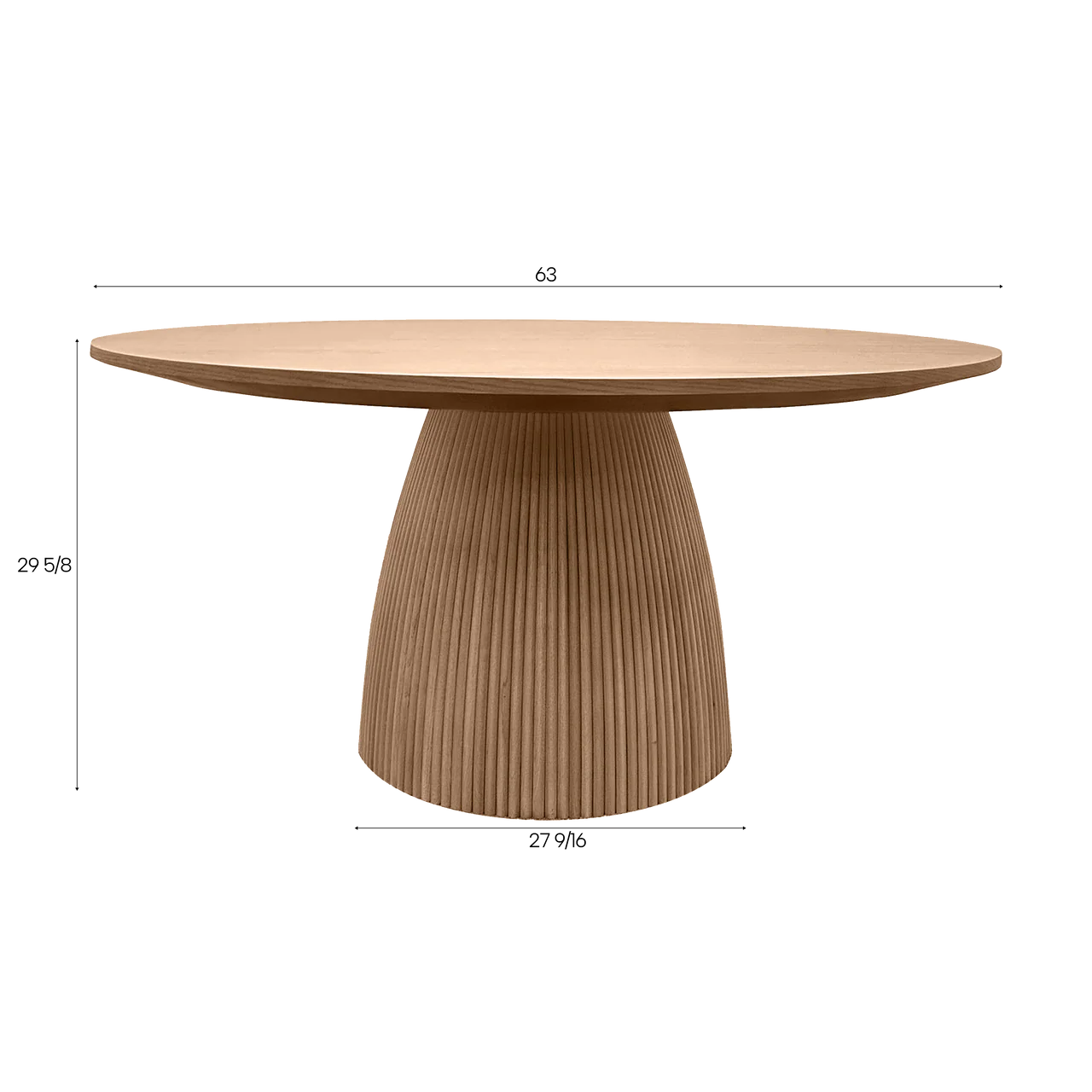 Oxford Round Dining Table Greige Oak - Image 4