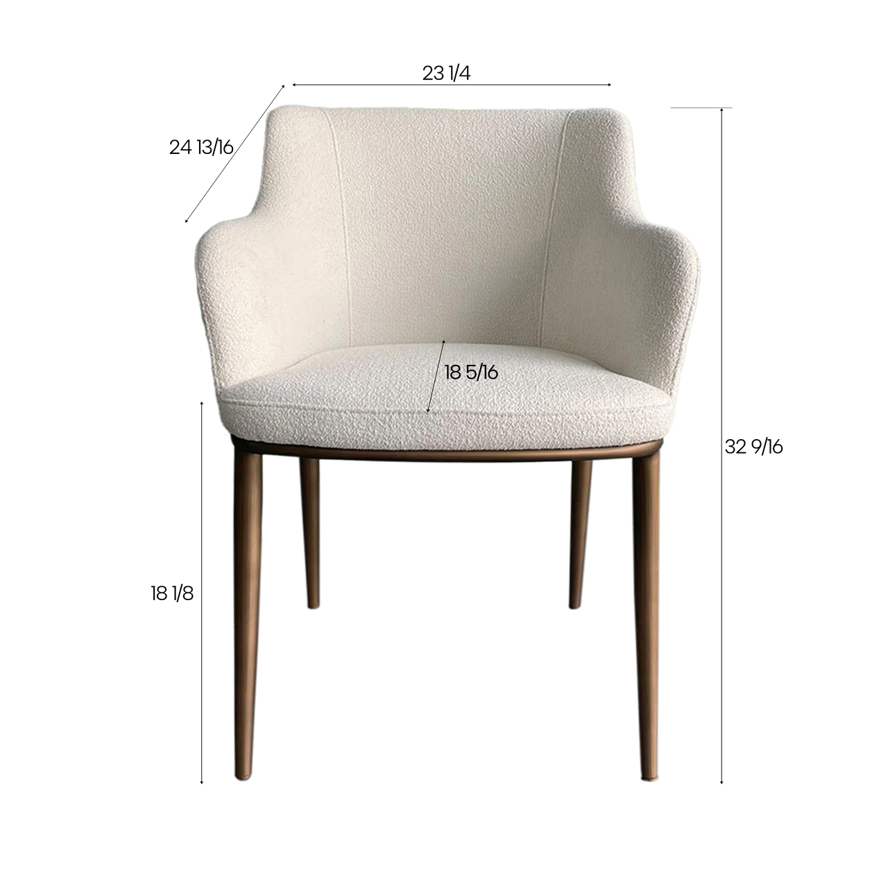 Jade Dining Chair White Boucle - Image 2