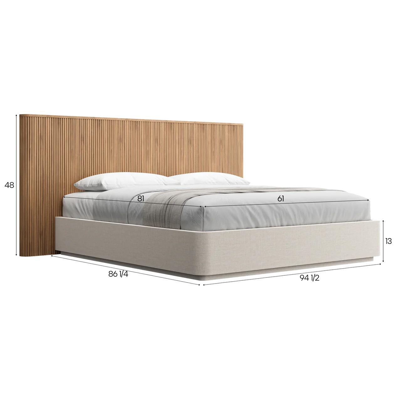Oxford Bed Greige Oak - Image 5