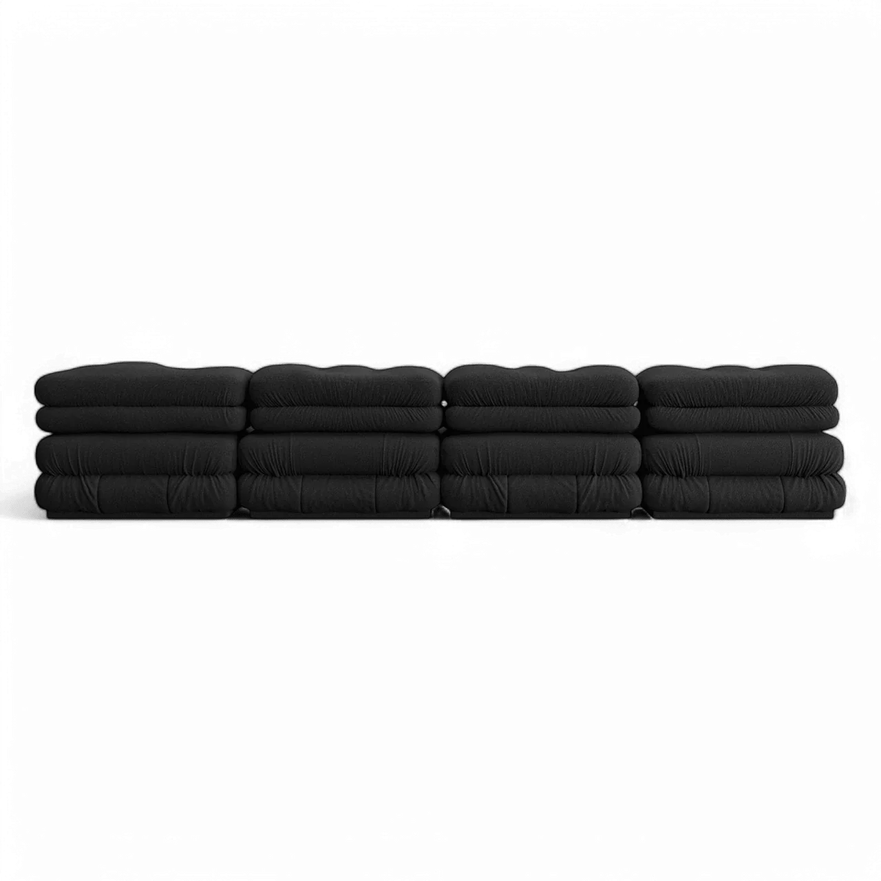 Cloud Sectional Sofa Black Boucle - Image 4