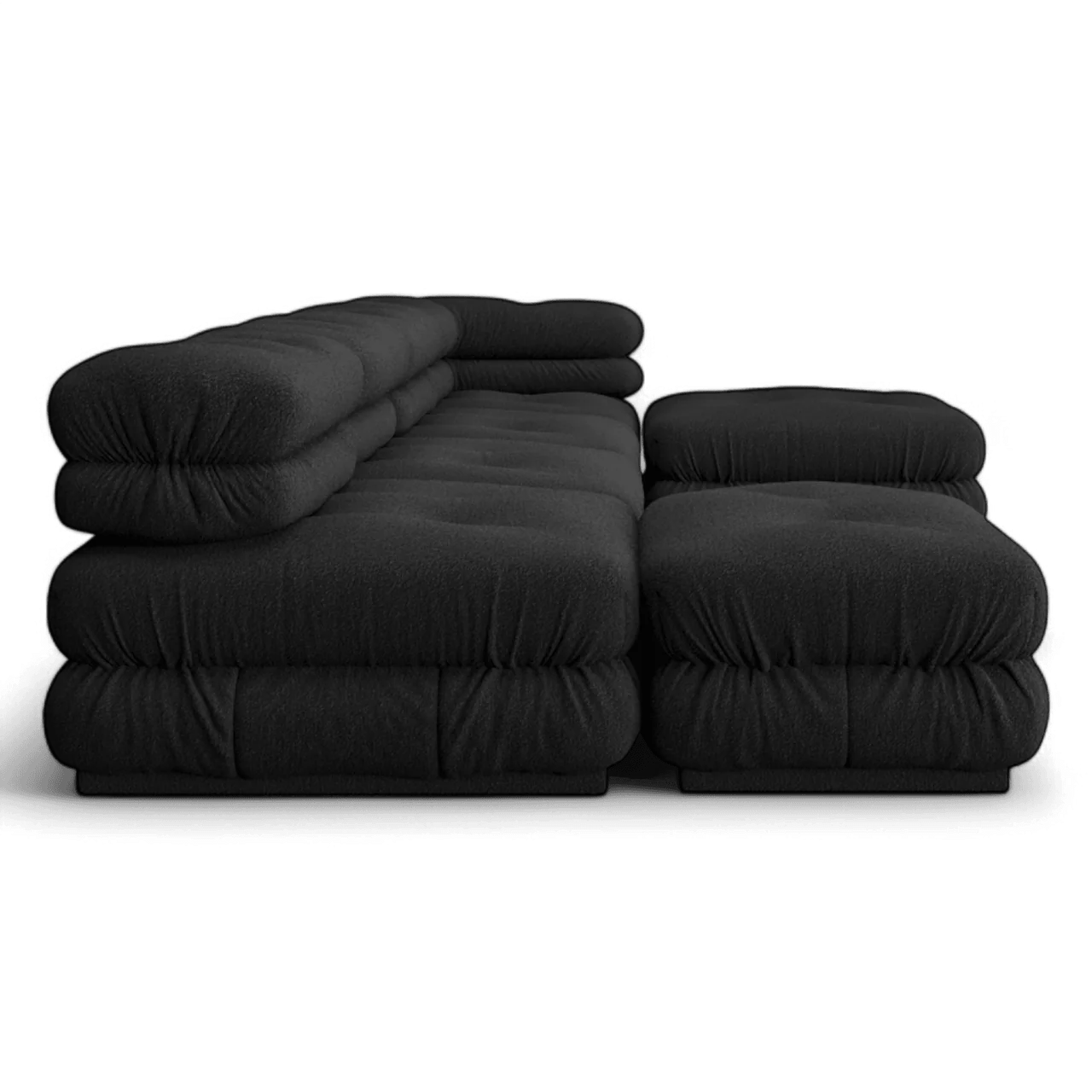 Cloud Sectional Sofa Black Boucle - Image 3
