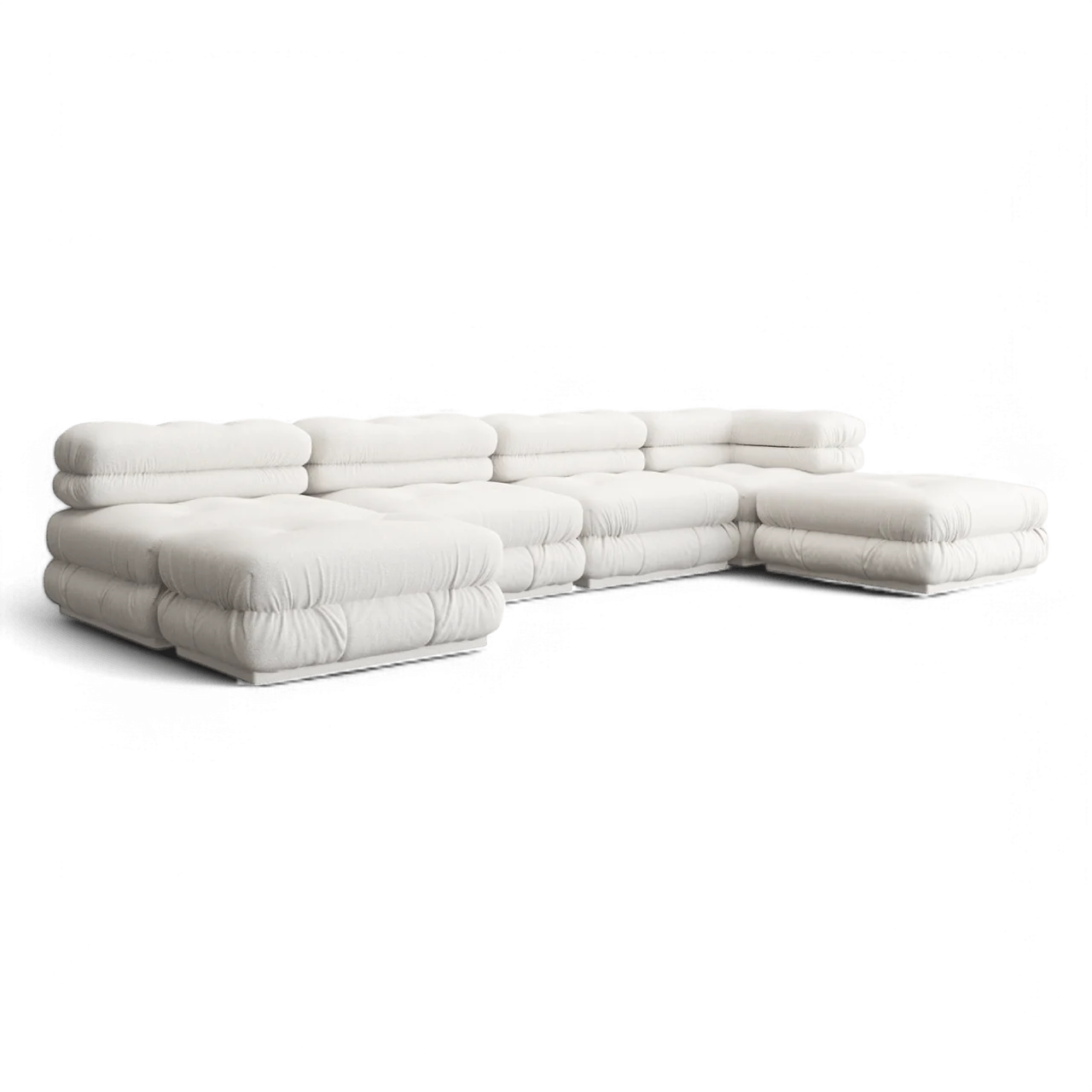 Cloud Sectional Sofa White Boucle - Image 3