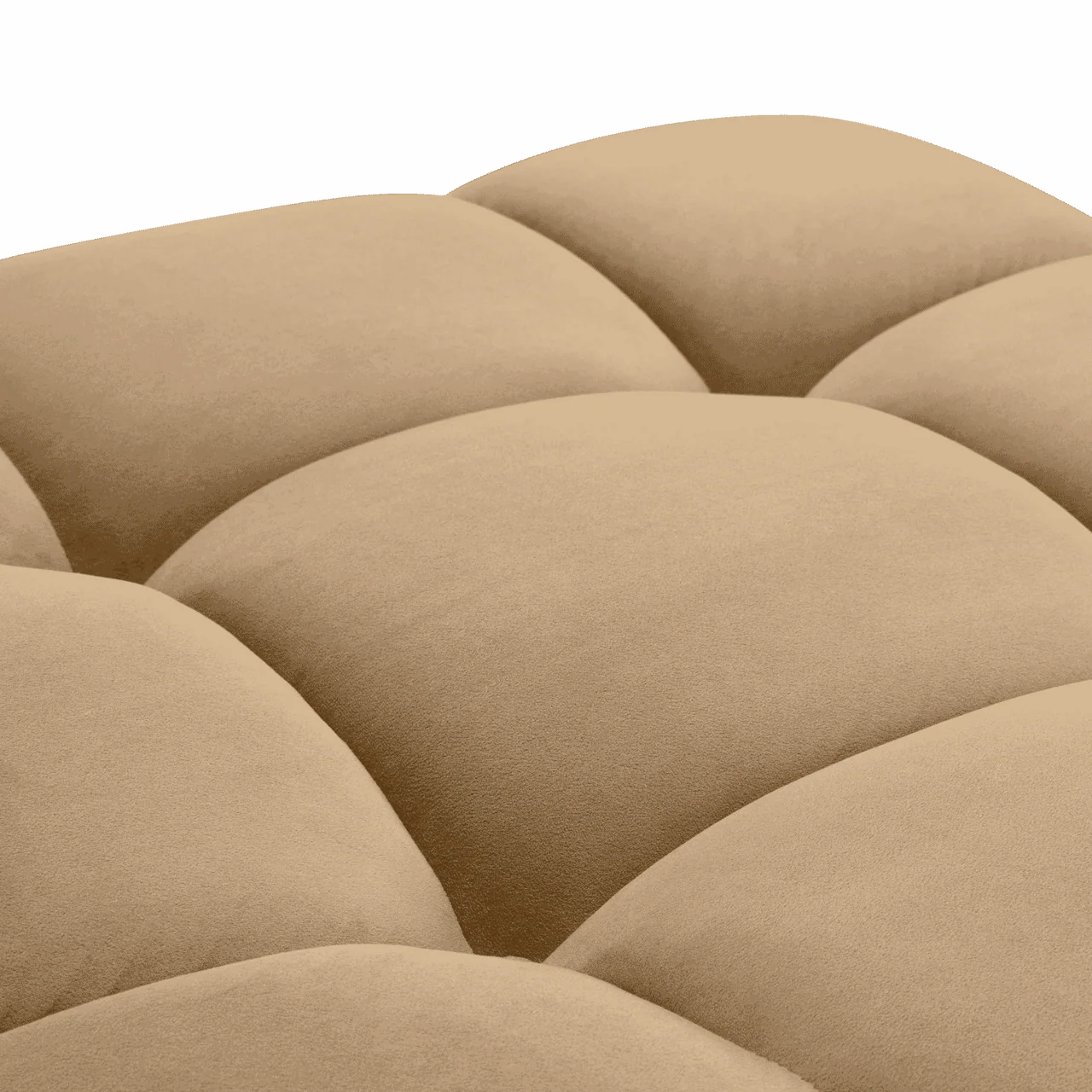 Solace Camel Velvet Modular Ottoman - Image 4