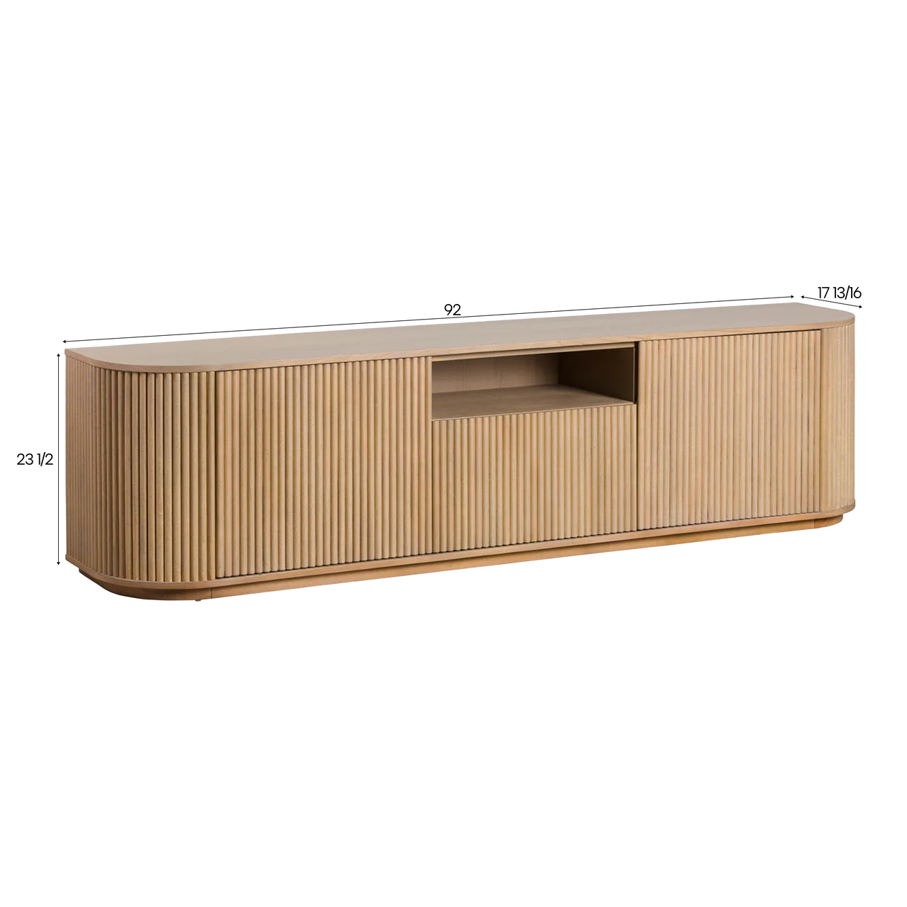 Oxford TV Stand Greige Oak - Image 2