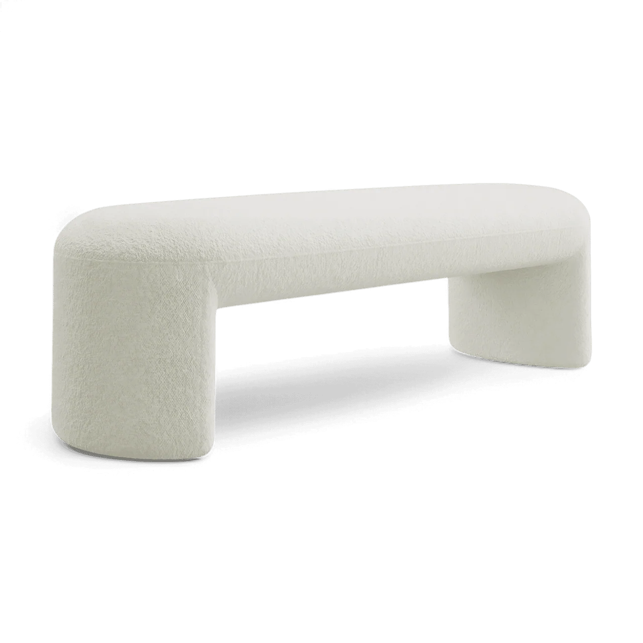 Boba Bench White Boucle - Image 3