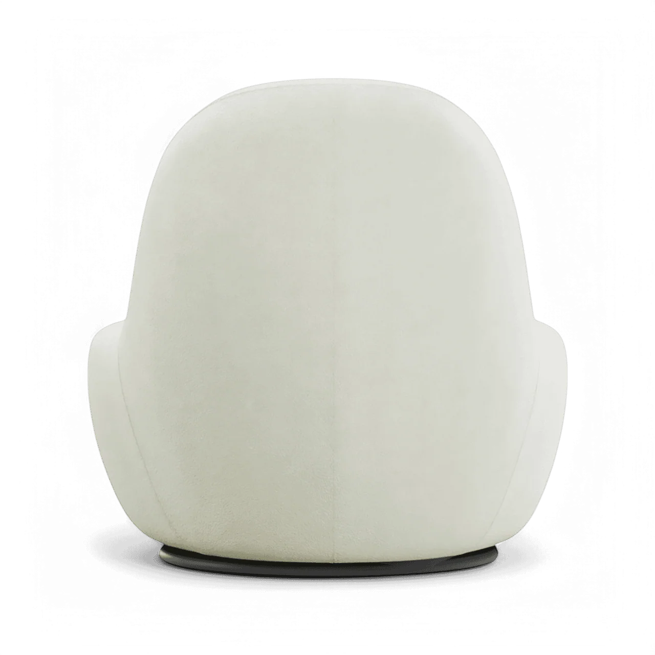 Boba Swivel Lounge Chair White Boucle - Image 5