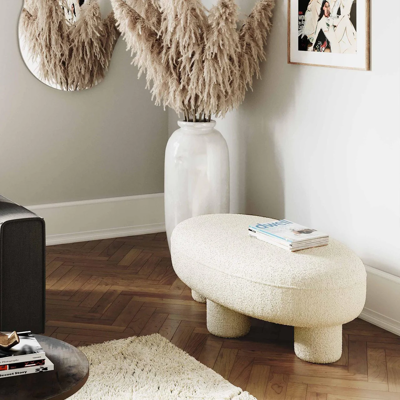 Zest Boucle Ottoman - Image 3