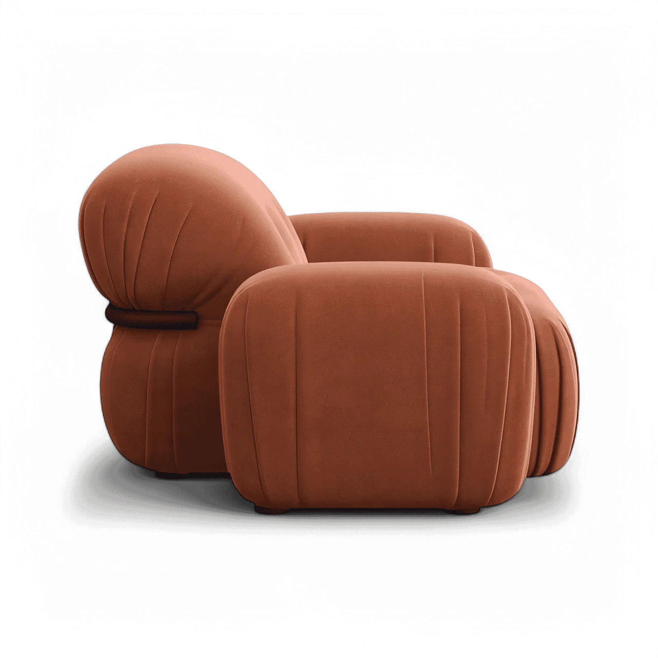 Dune Lounge Chair Terracotta Velvet - Image 2