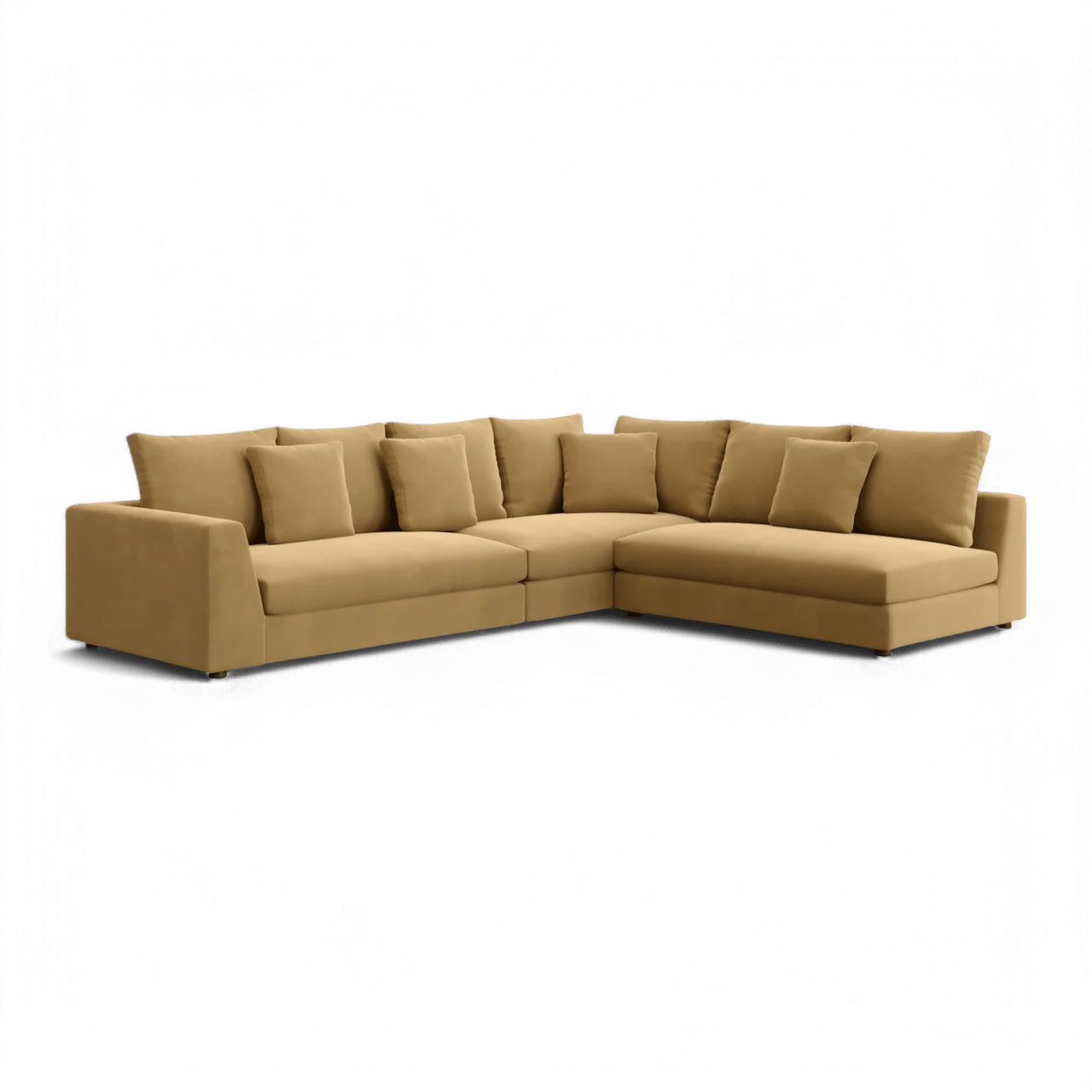 Gianni Sectional Sofa Camel Velvet - Image 6