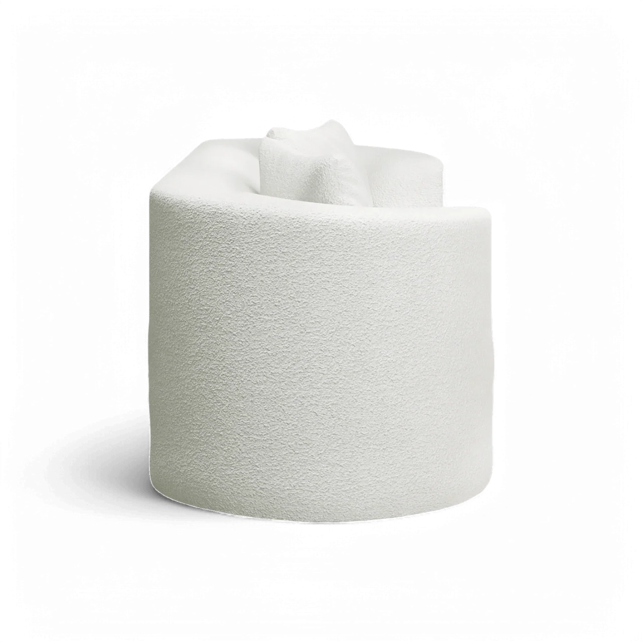 Lexi 3 Seater Sofa White Boucle - Image 3