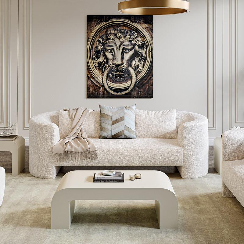 Lexi 3 Seater Sofa White Boucle - Image 5