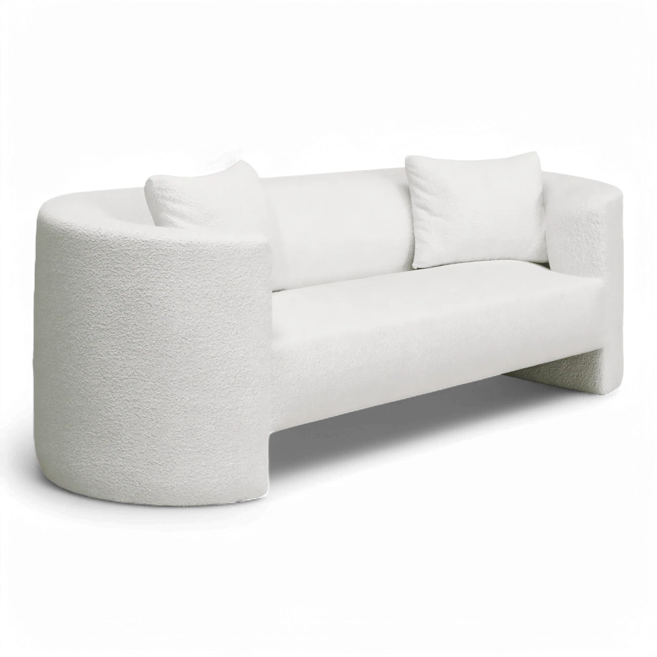 Lexi 3 Seater Sofa White Boucle - Image 2