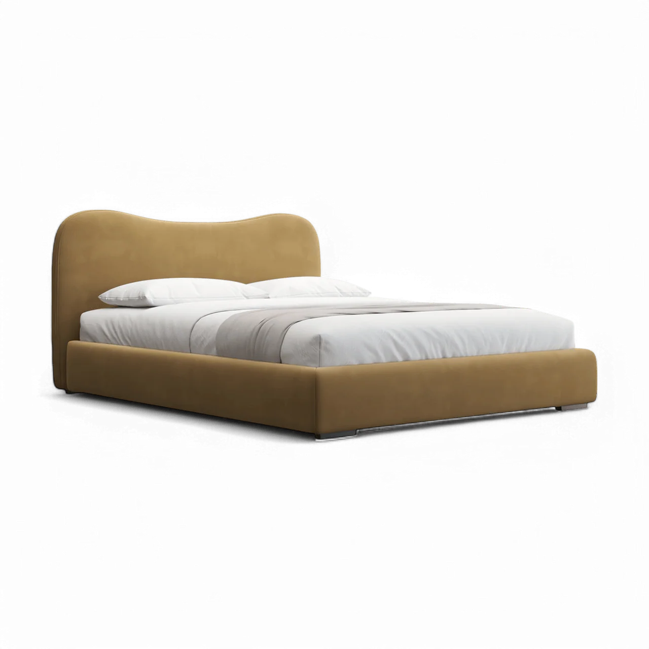 Nido Bed Camel Velvet - Image 2