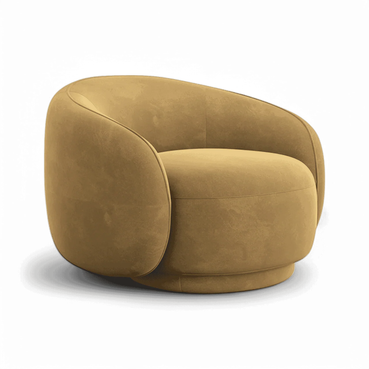 Nido Lounge Chair Camel Velvet - Image 4