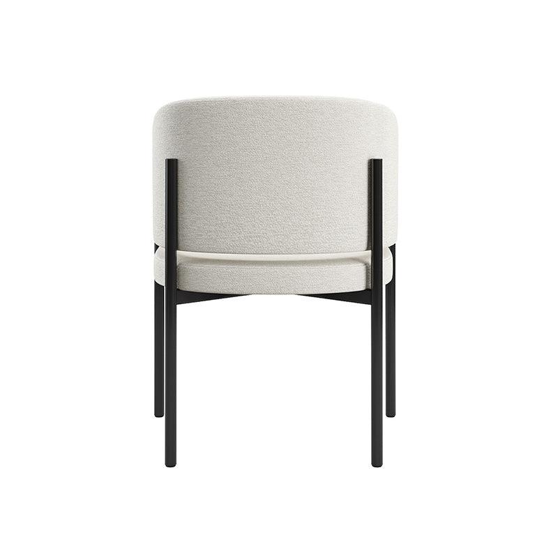 Oxford Dining Chair Off White & Black Frame - Image 2