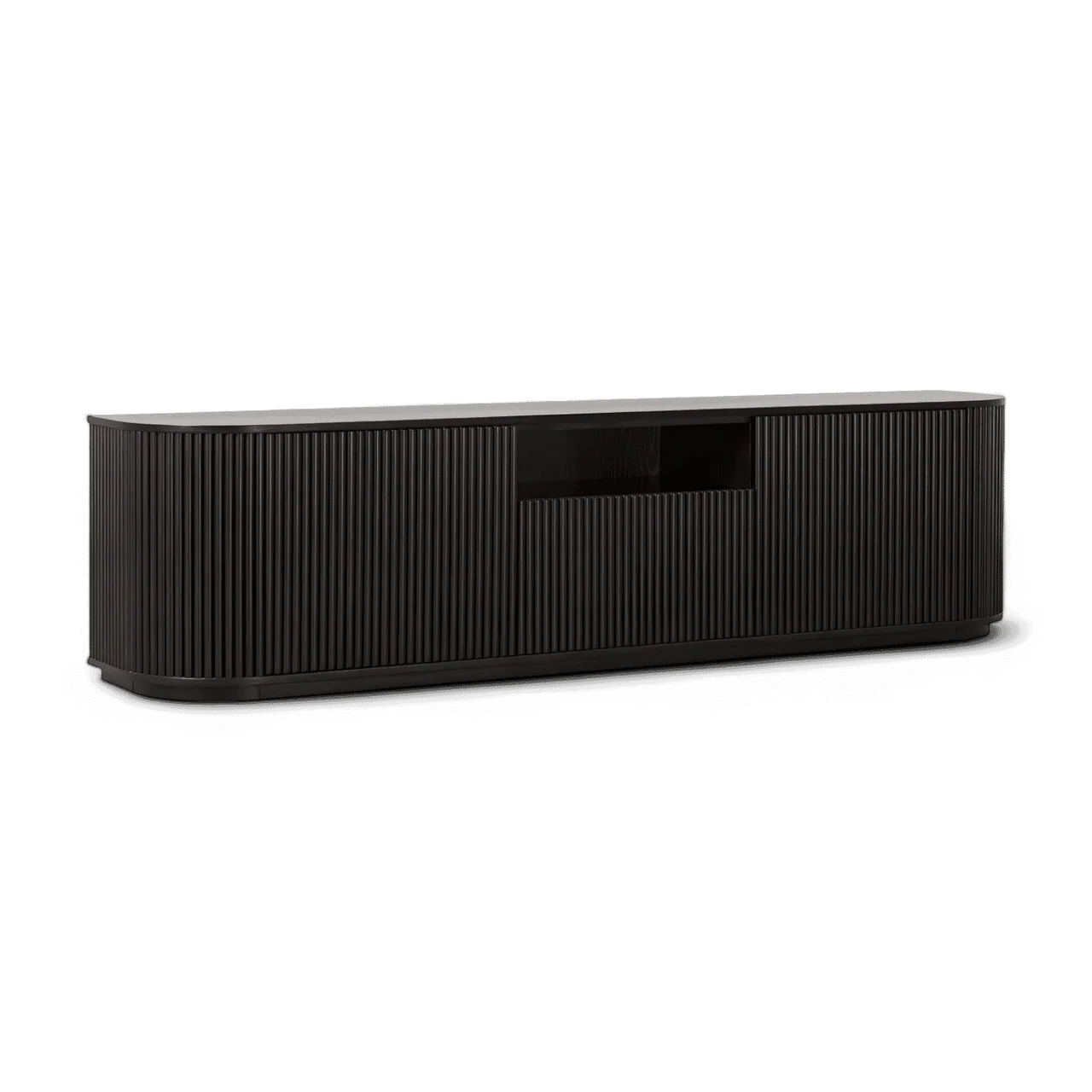 Oxford TV Stand Black Wood - Image 5