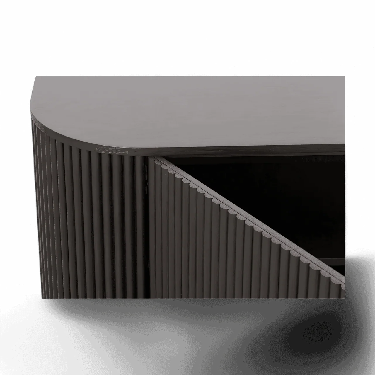 Oxford TV Stand Black Wood - Image 6