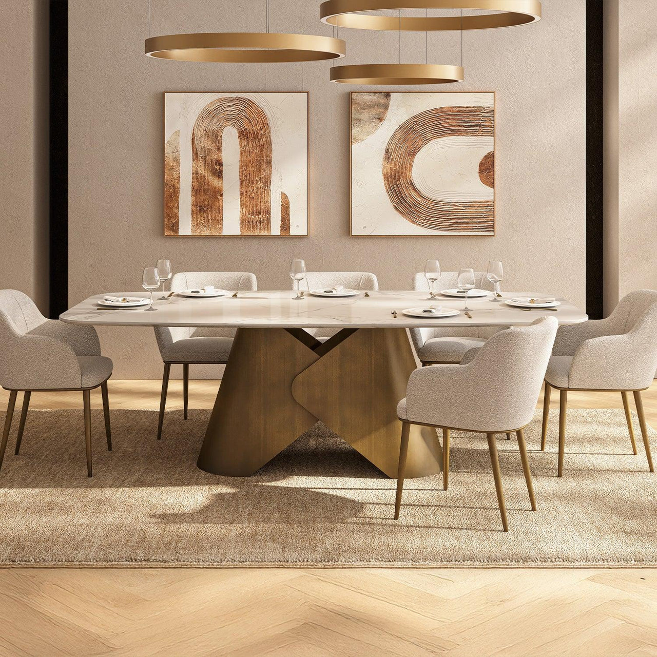 Jade Dining Chair White Boucle - Image 6