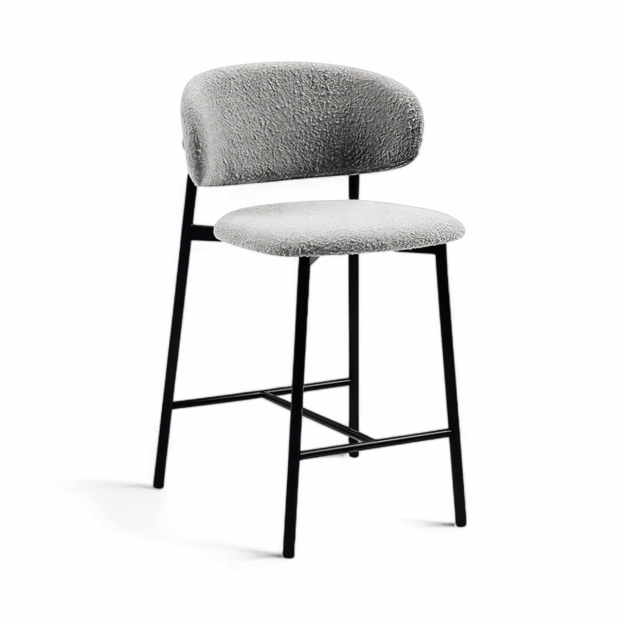 Zoya Counter Stool Gray Boucle - Image 2