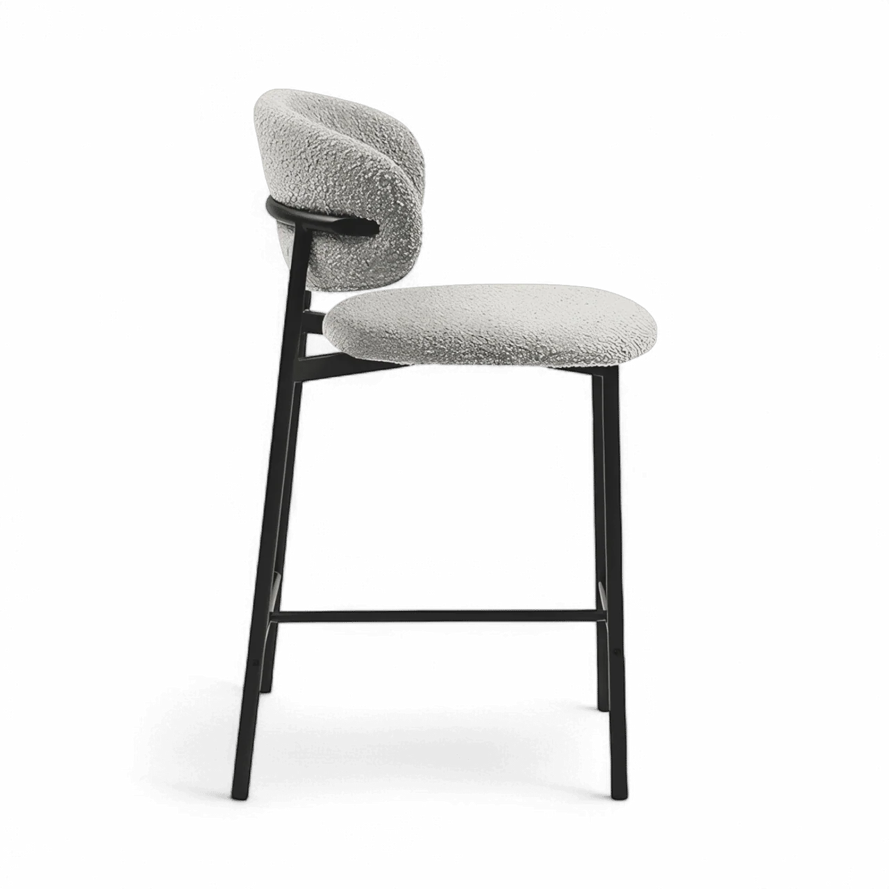 Zoya Counter Stool Gray Boucle - Image 3