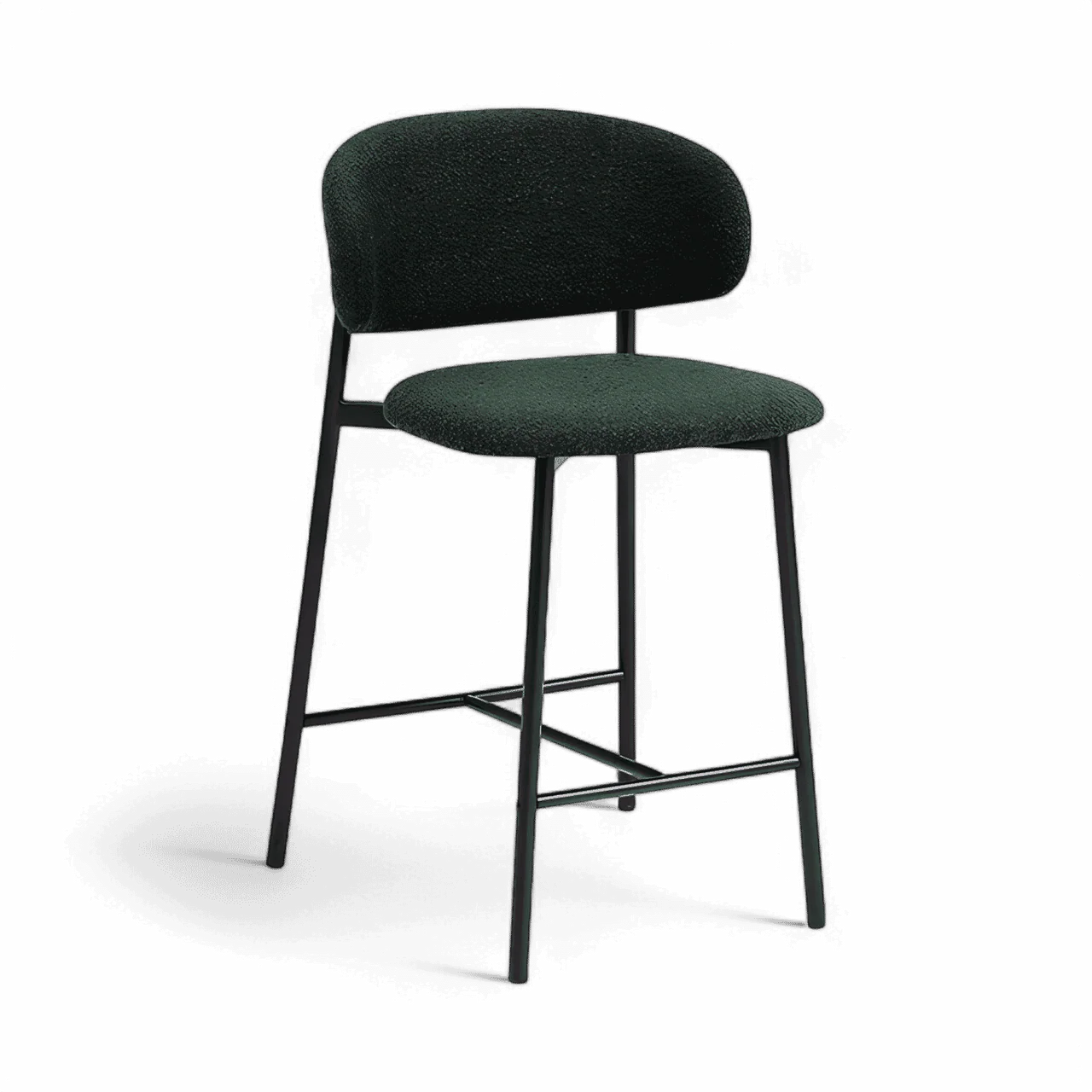 Zoya Counter Stool Green Boucle - Image 2