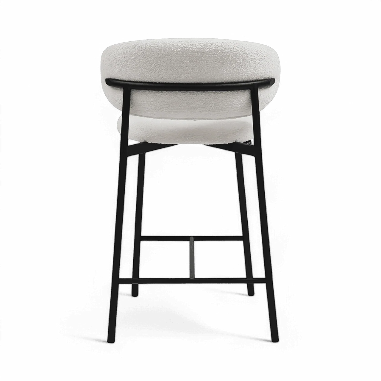 Zoya Counter Stool White Boucle - Image 3