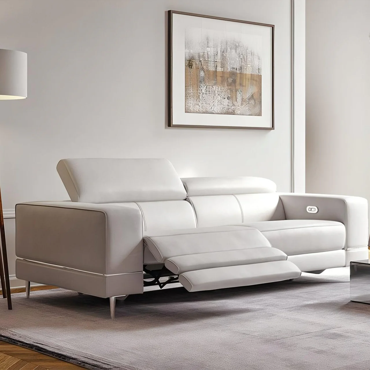Bergamo Power Motion Sofa White - Image 5