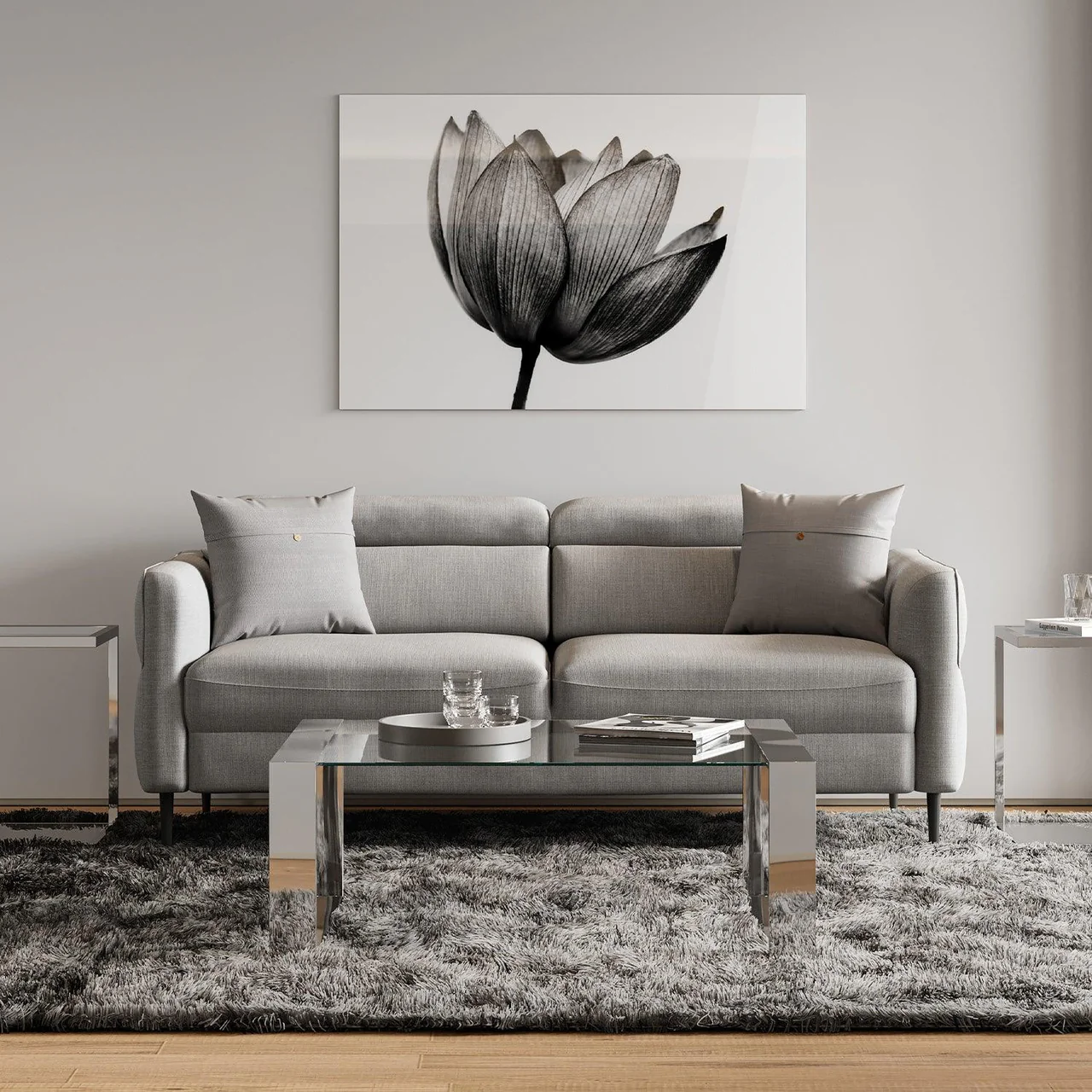 Luca 3 Seater Sofa Light Gray - Image 4