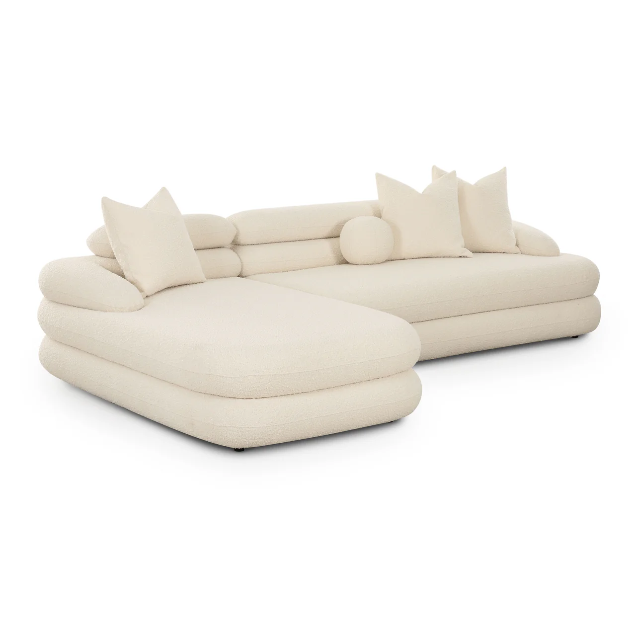 Niko Cream Boucle Modular LAF Sectional - Image 4