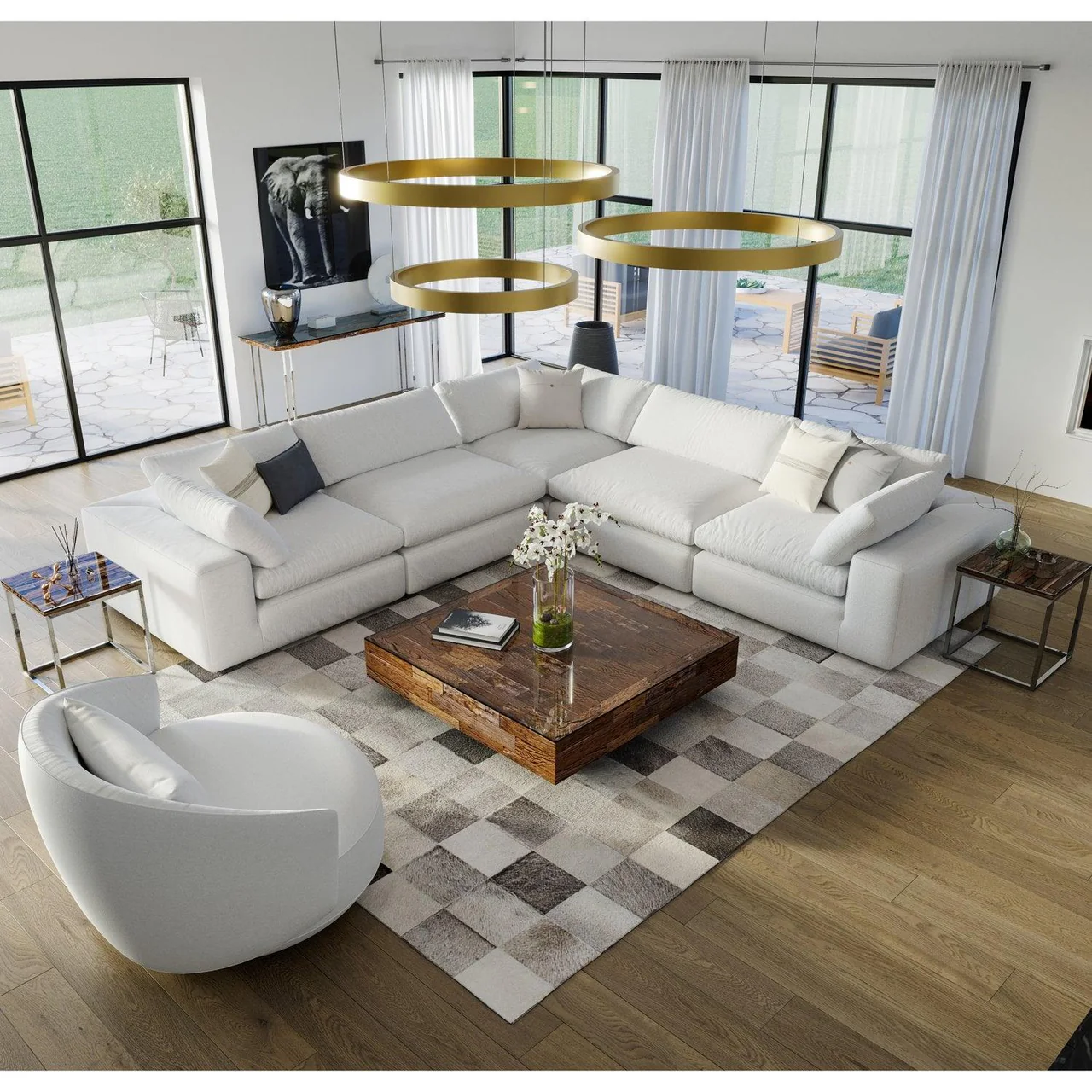 Bloom Sectional Modular Sofa White - Image 4