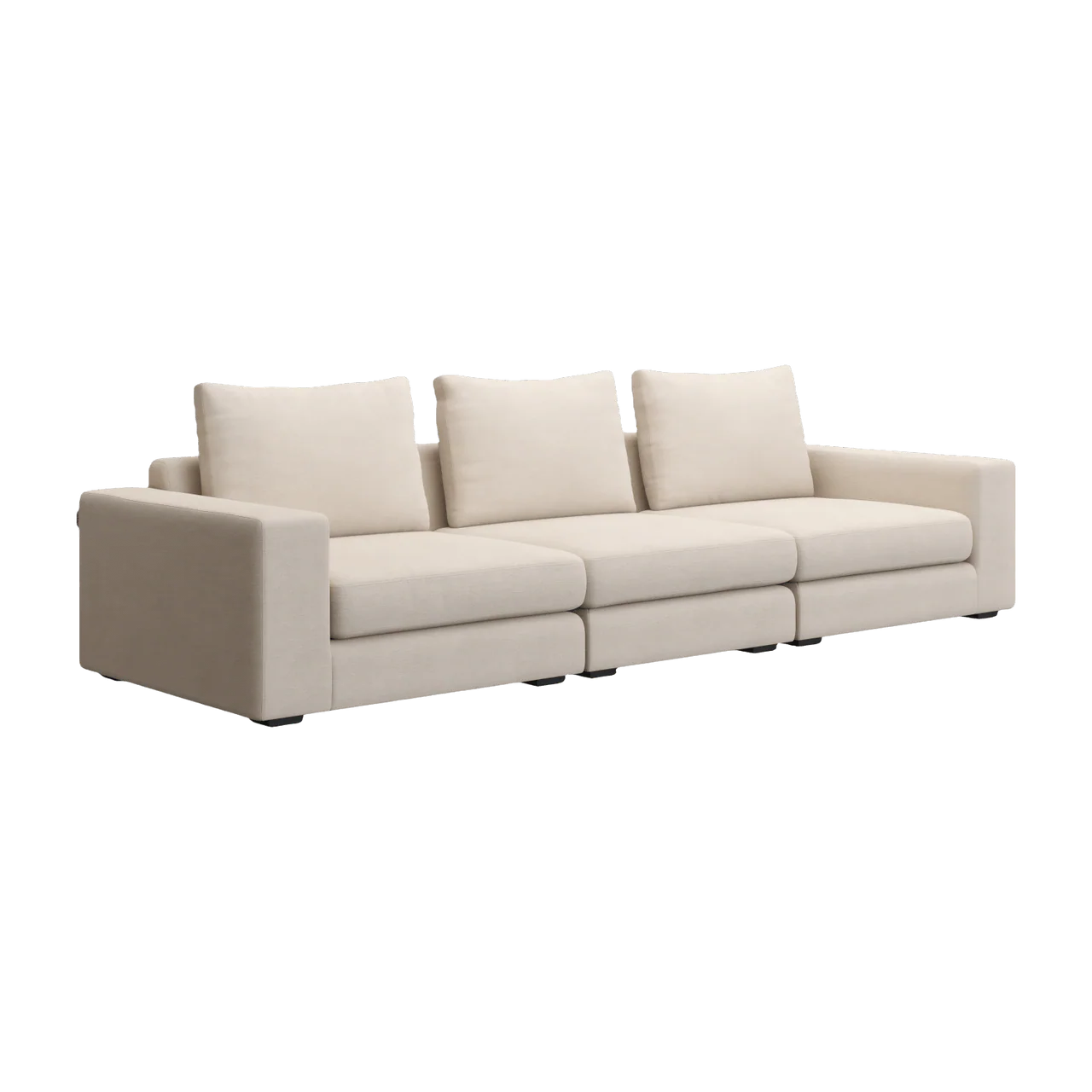 Braxton 3-Piece Sofa Cream - Image 3
