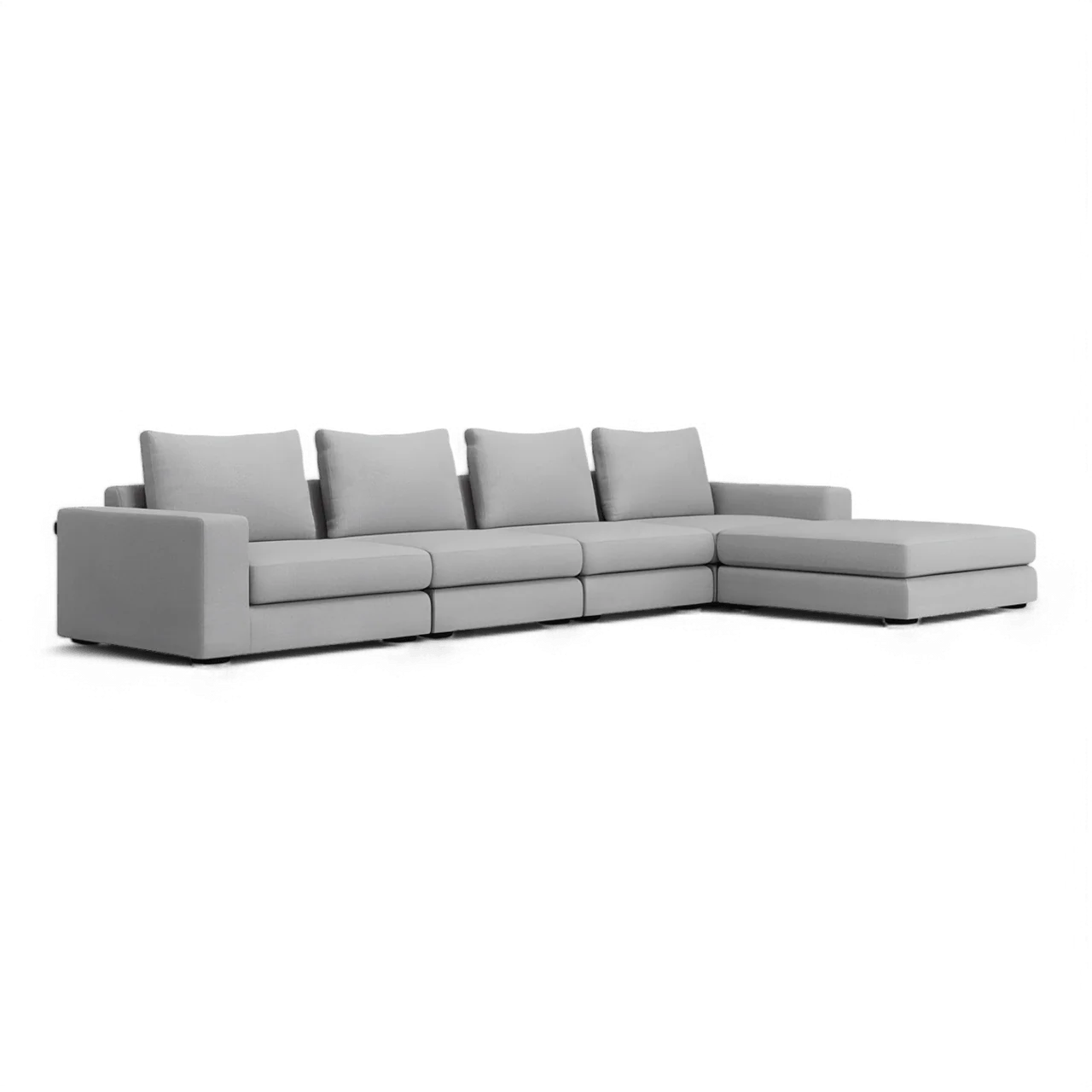 Braxton Large Sectional Sofa Gray - Image 3