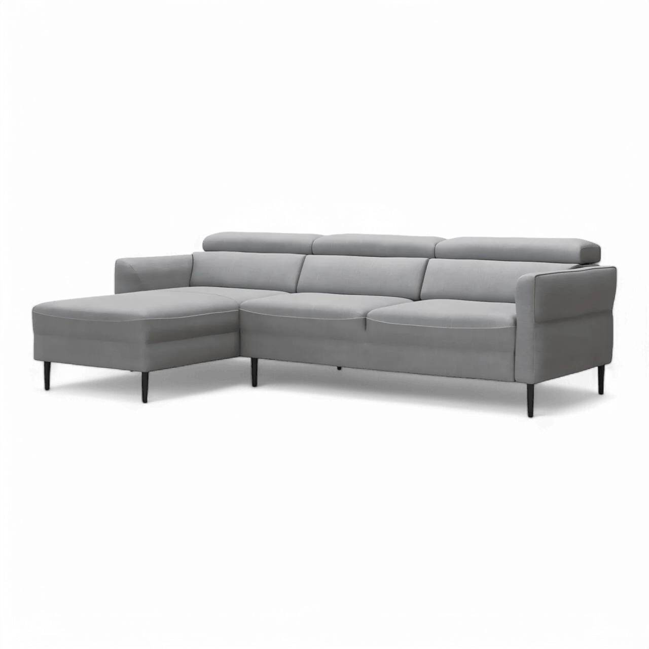 Luca Left Sectional Sofa Light Gray - Image 2