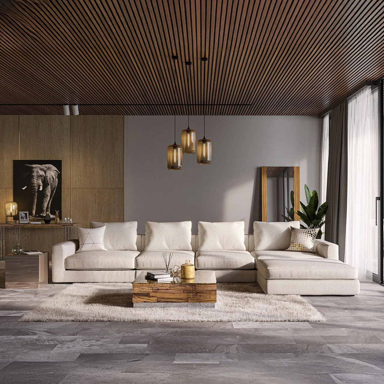 Braxton 4-Piece Sofa Cream - Image 4