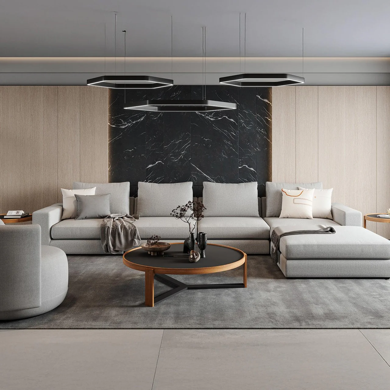 Braxton Large Sectional Sofa Gray - Image 4
