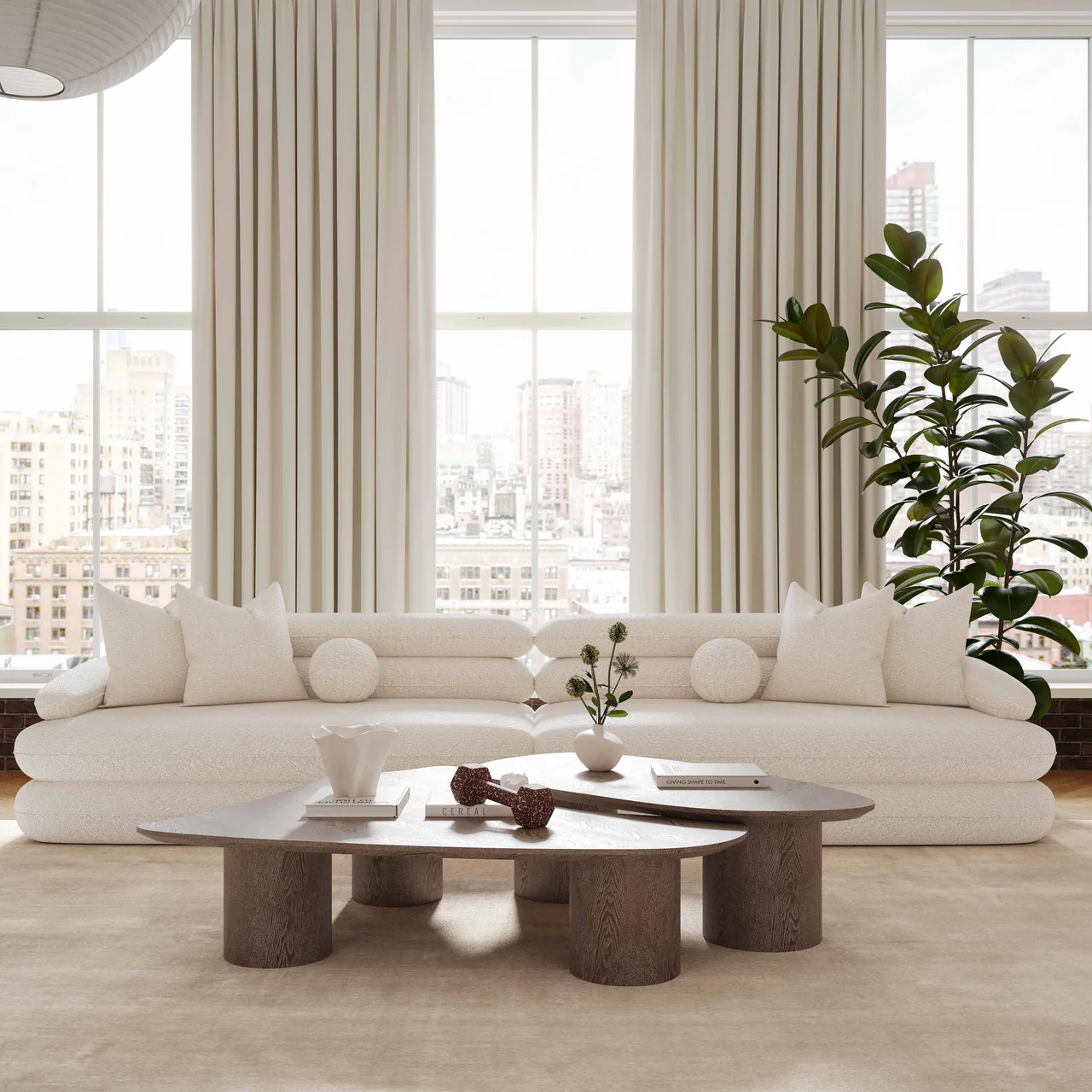 Niko Cream Boucle Modular Sofa - Image 7