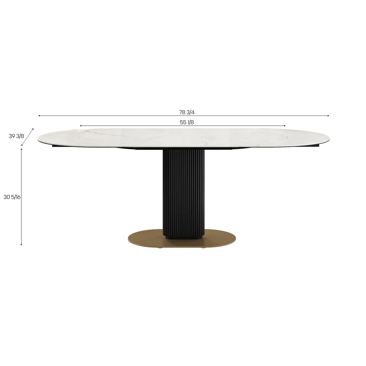 Luna Extendable Dining Table White - Image 6