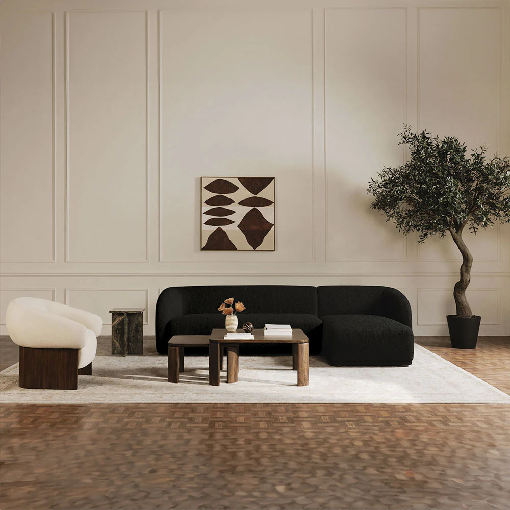 Nomad Black Boucle Sectional - Image 3