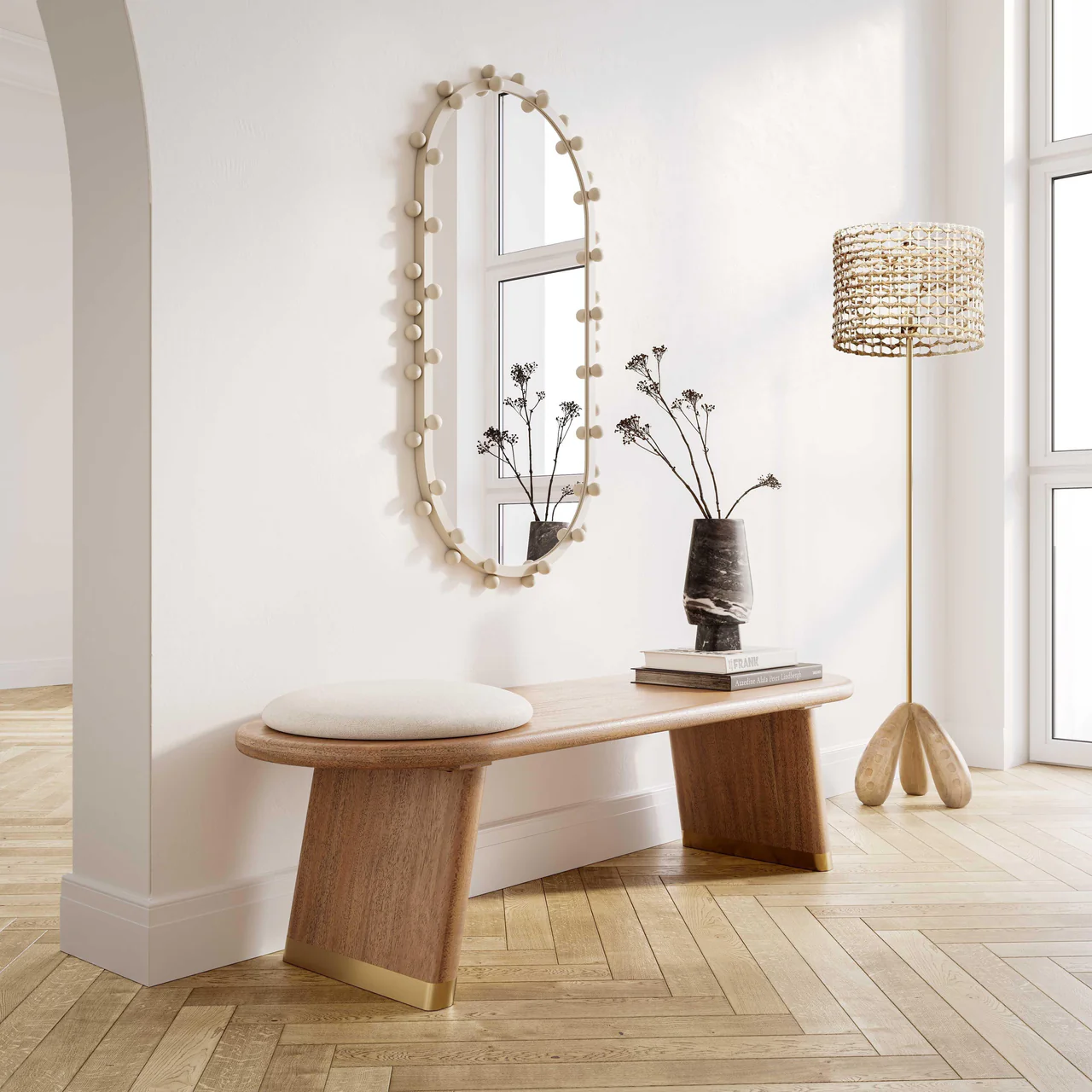 Orion Acacia Wood Bench - Image 3