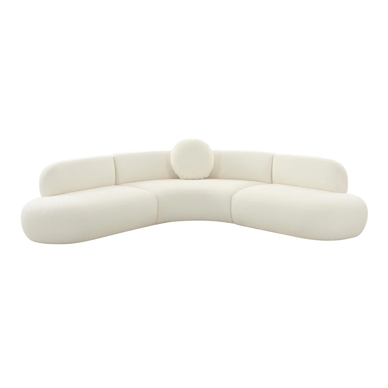 Horizon Beige Boucle Sectional Sofa - Image 4
