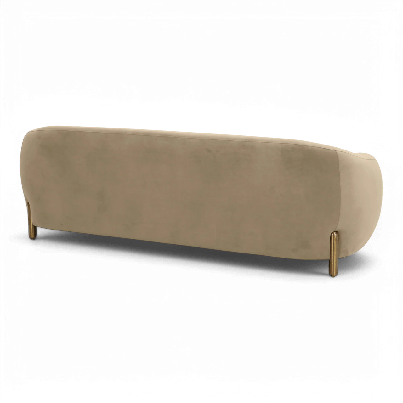Galaxy Camel Brown Velvet Sofa - Image 4