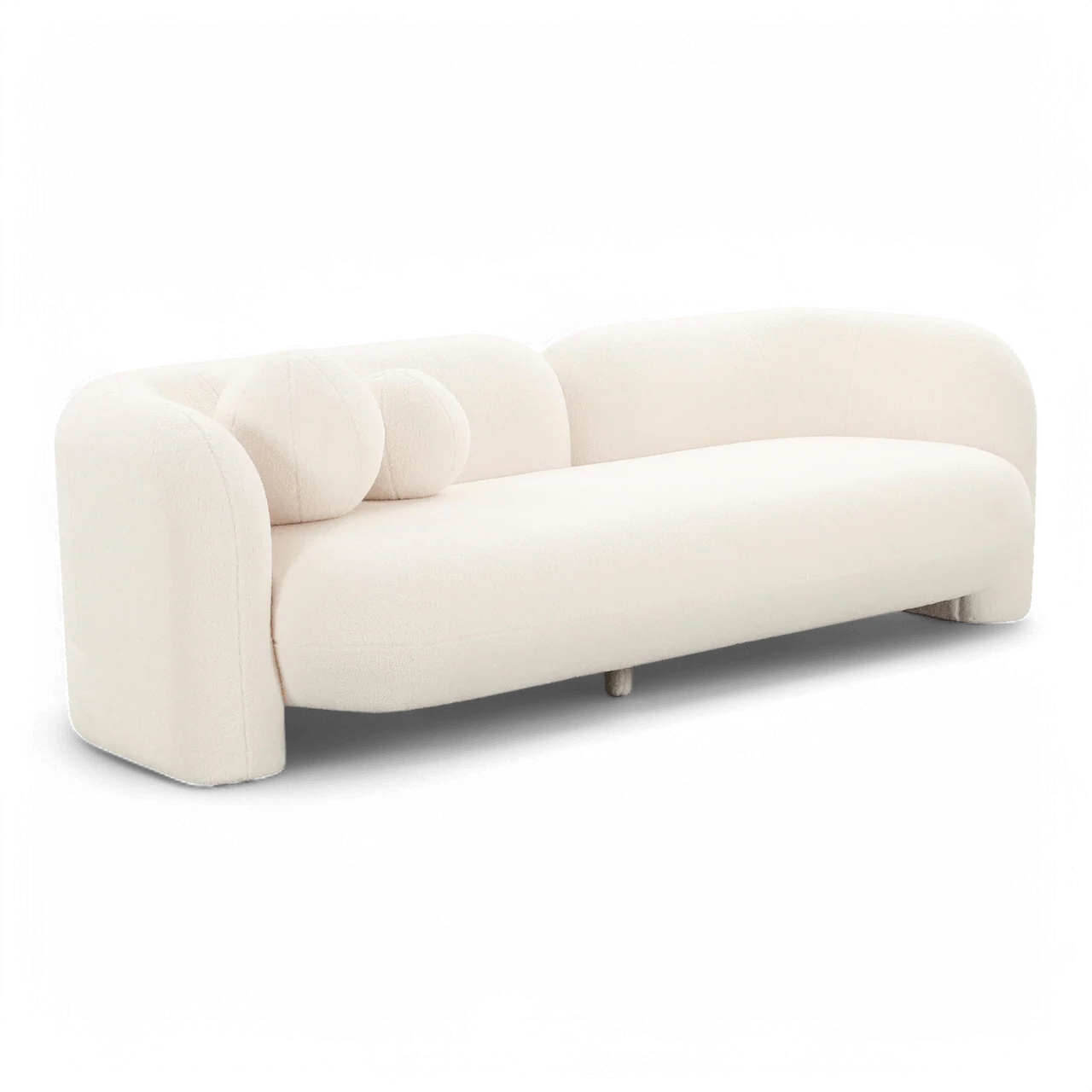 Vega Off White Faux Fur Sofa - Image 3