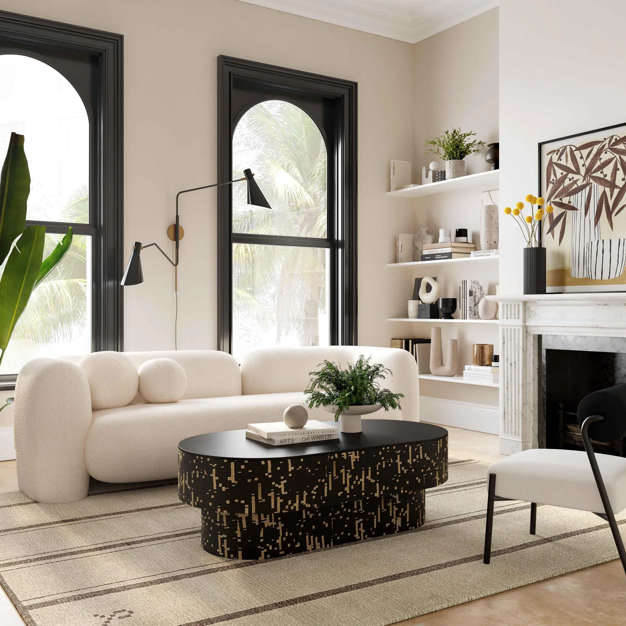 Vega Off White Faux Fur Sofa - Image 4
