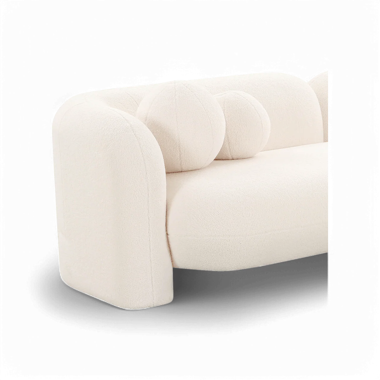 Vega Off White Faux Fur Sofa - Image 2