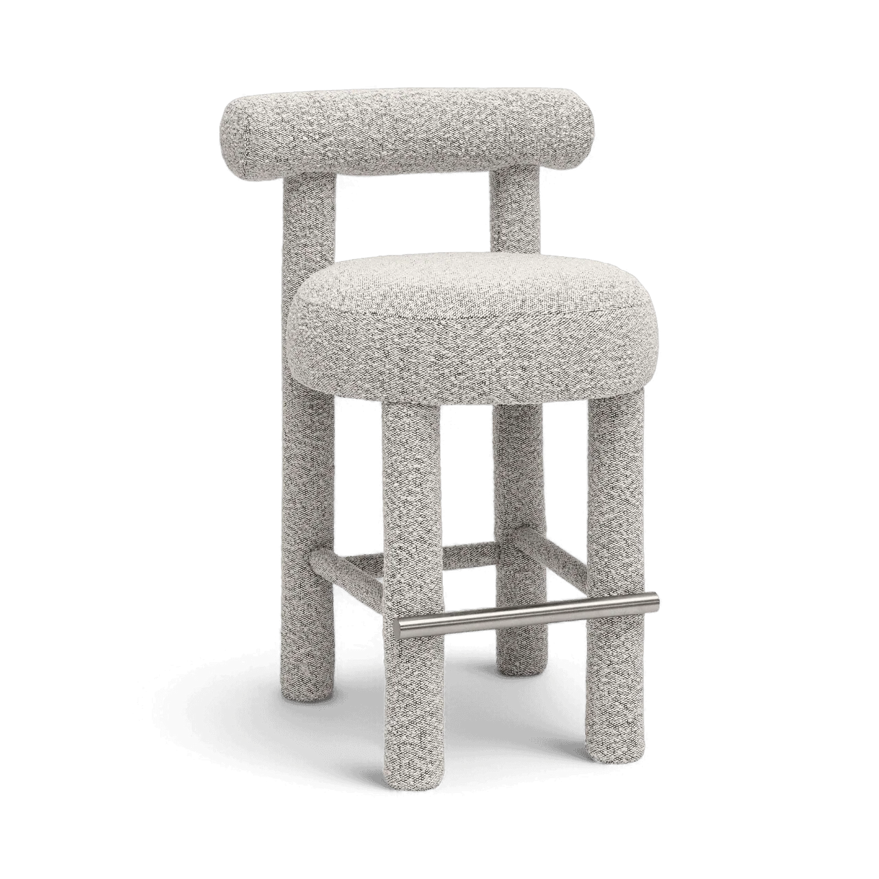 Arch Black & White Boucle Counter Stool - Image 2