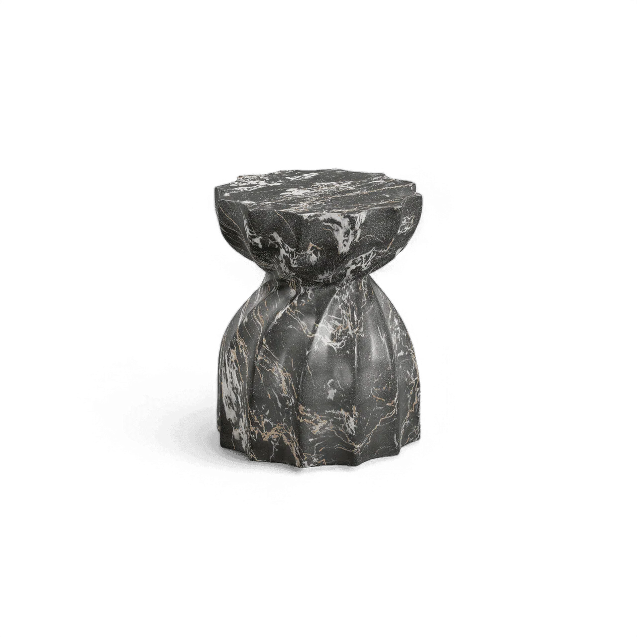 Brume Black Indoor / Outdoor Microciment Stool - Image 2