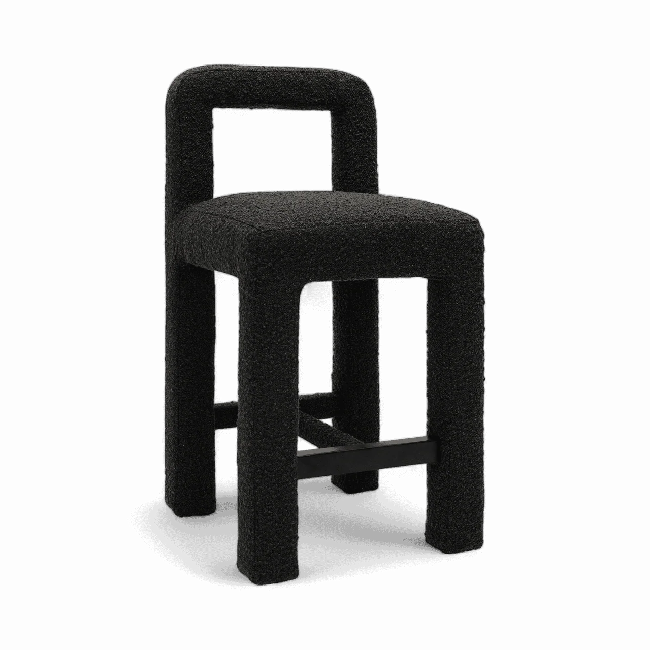 Viva Black Boucle Counter Stool - Image 2
