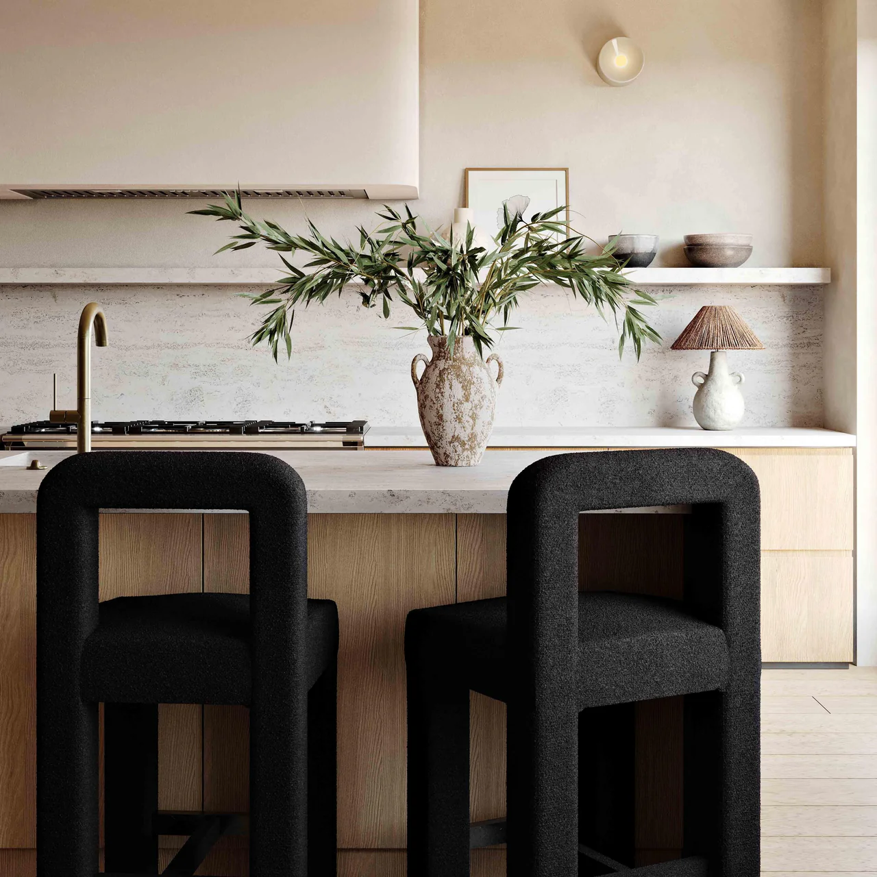 Viva Black Boucle Counter Stool - Image 3