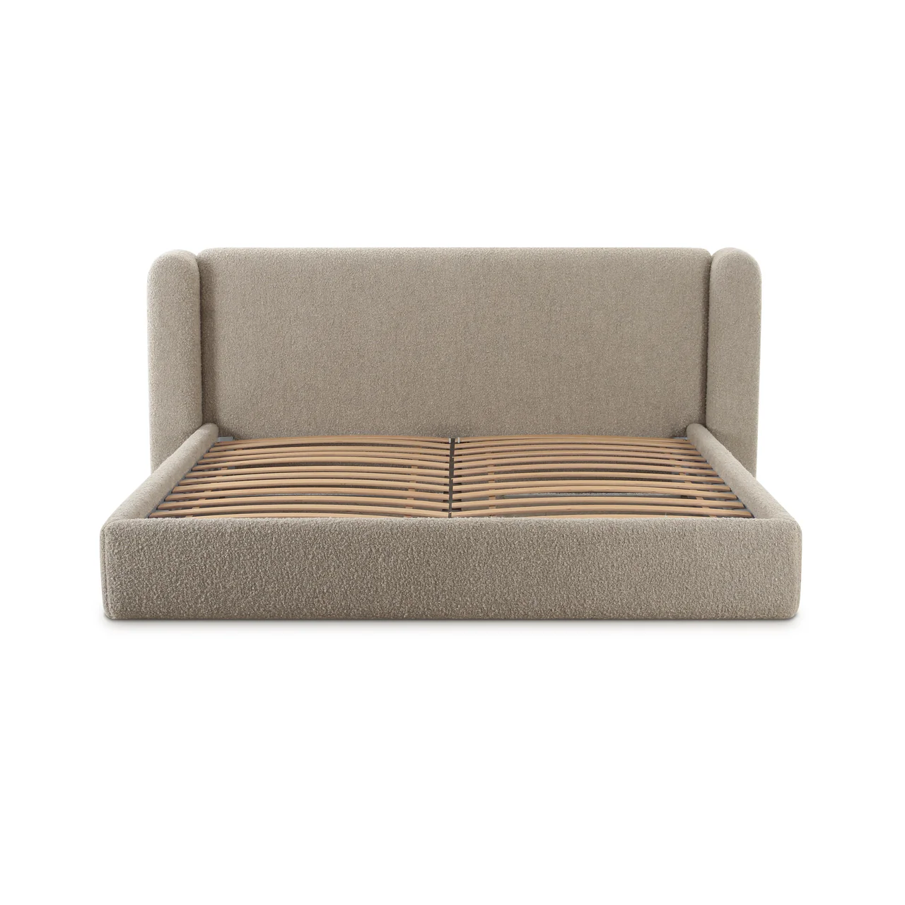 Vienna Tan Boucle Queen Bed - Image 6