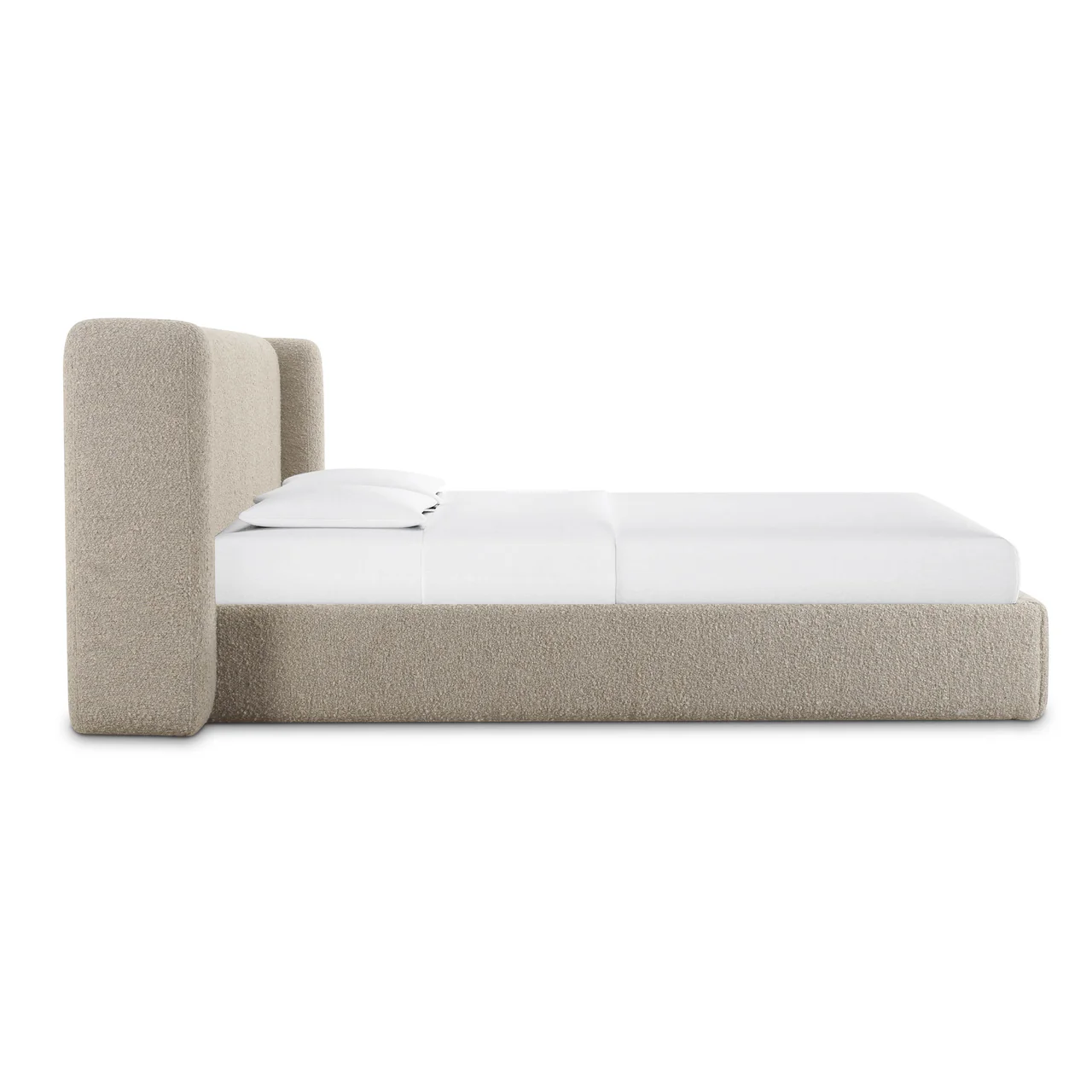Vienna Tan Boucle King Bed - Image 4